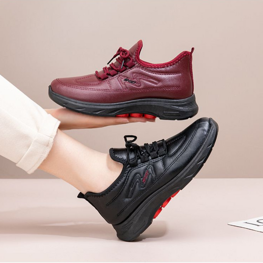 sapatos de couro grosso de veludo para outono e inverno